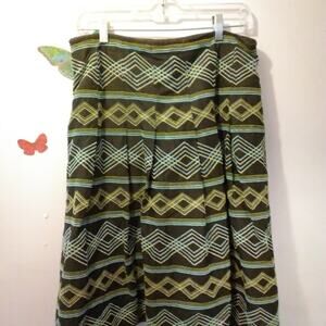 Josephine Chaus Flare Skirt Size 10 Lined 100% Cotton